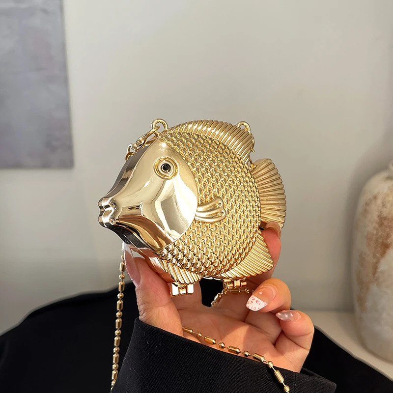 Women Bags Max - Cute Little Fish Shape Metal Mini
