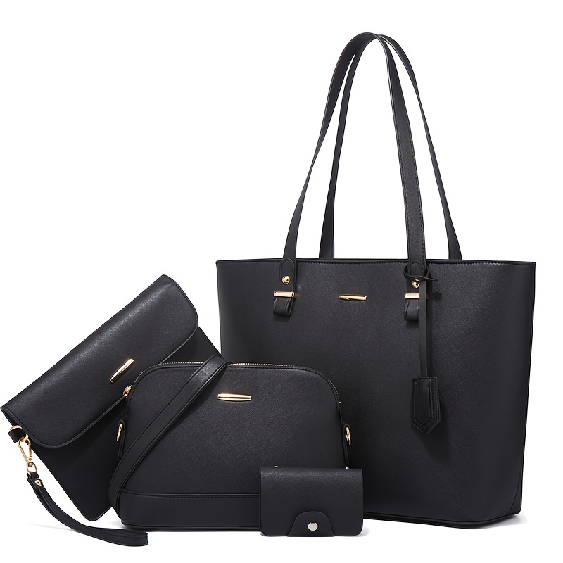 Women'S Retro Bags - 4pcs Fashion Women's Bag Sets Solid