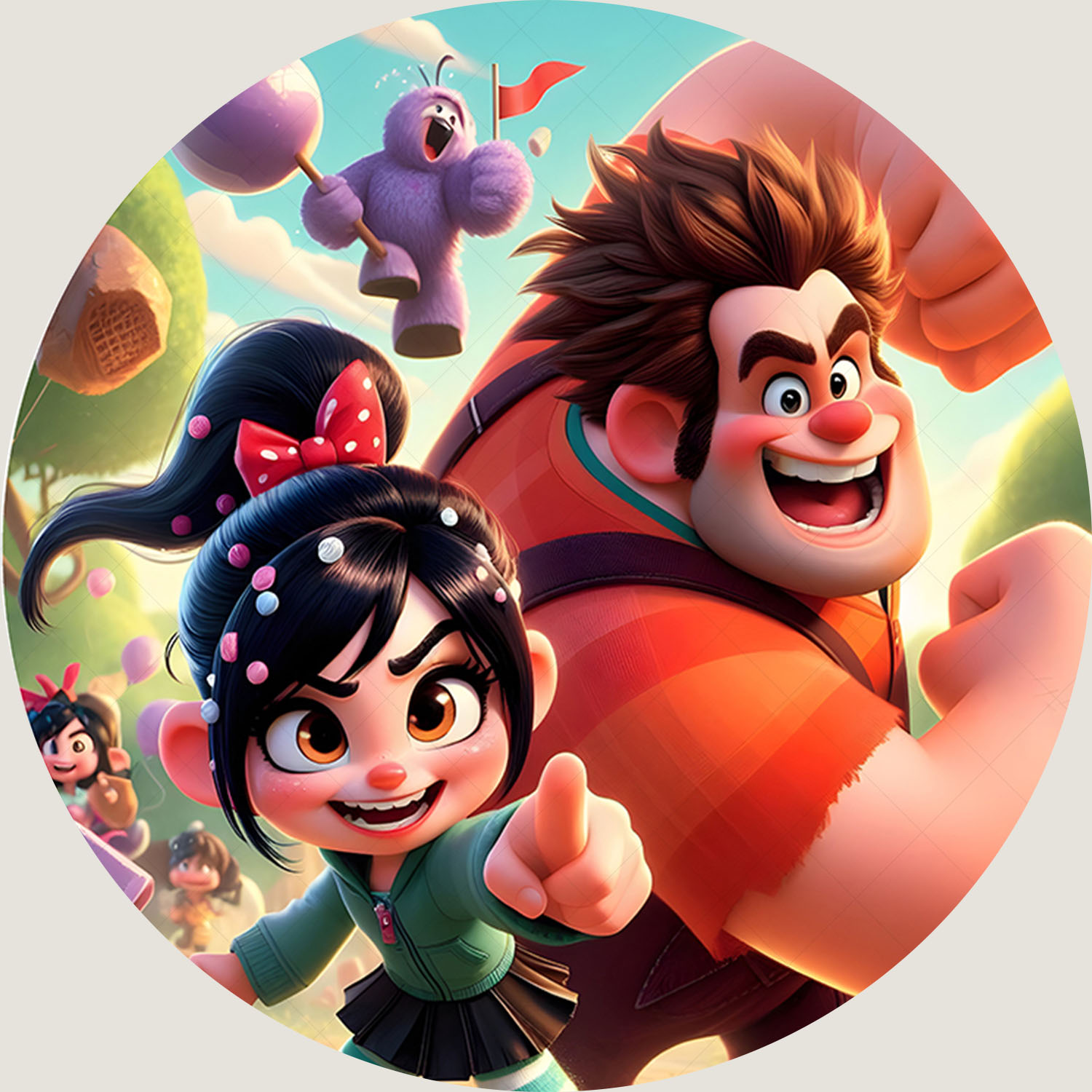Round Cute Wreck It Ralph Them - Circle Round Bag review and price