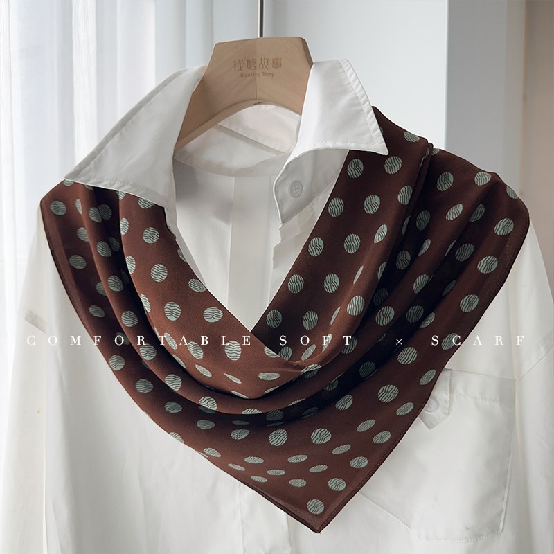 100% Mulberry Silk Brown Polka - Women'S Retro Bags review and price