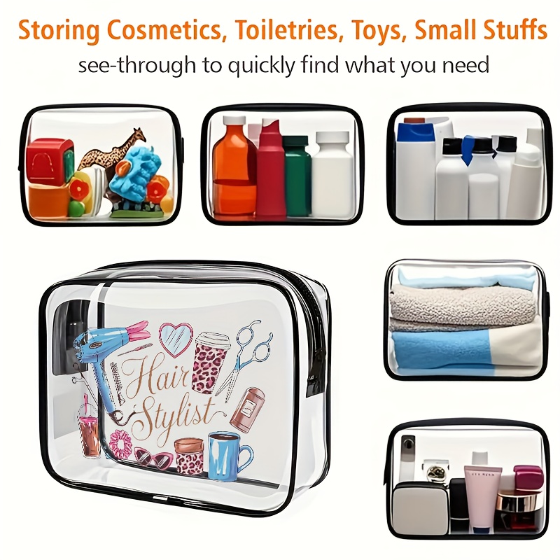 1pc Clear Makeup Bag Transpare - Women Bags For Airport review and price