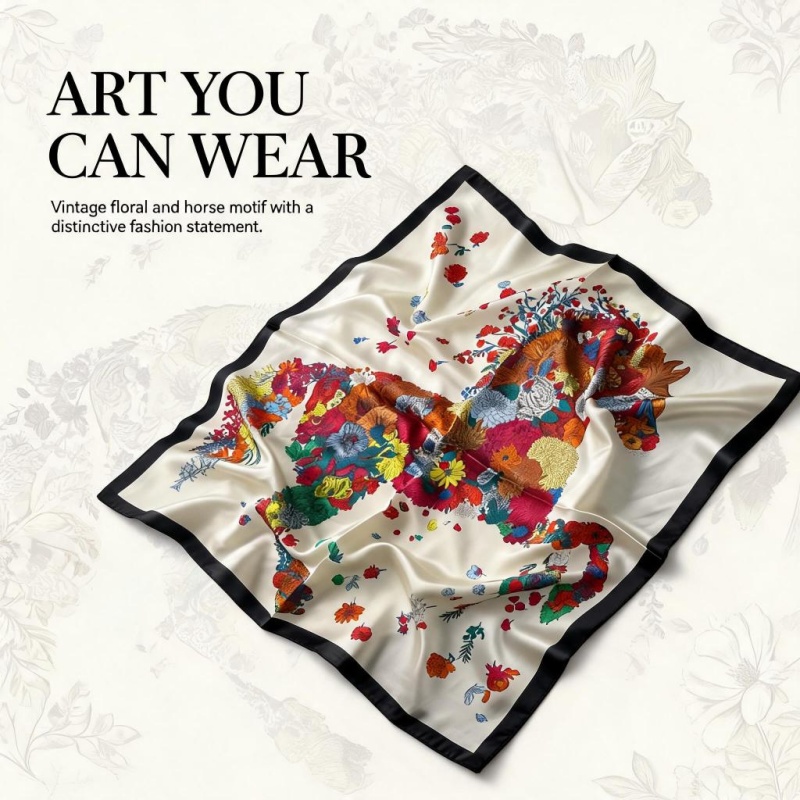 Women 65X65CM 100% Silk Square - Women'S Retro Bags review and price