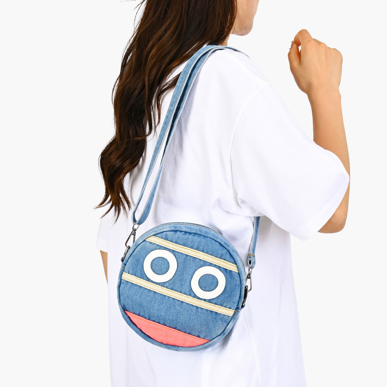 Funny Face Patch Round Crossbo - Circle Round Bag review and price