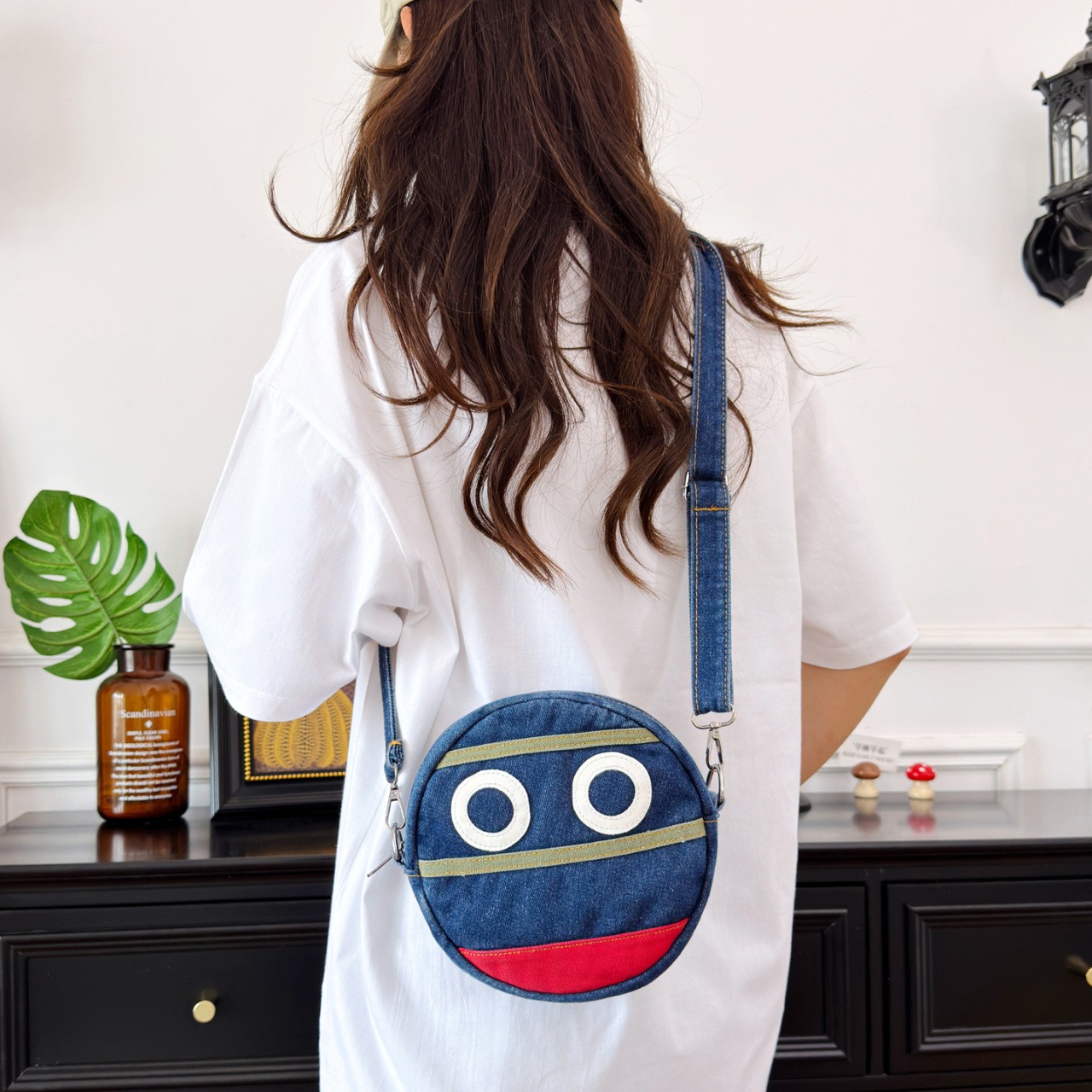 Funny Face Patch Round Crossbo - Circle Round Bag review and price