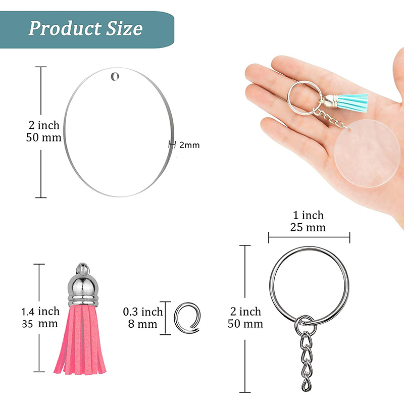 30Sets DIY Acrylic Clear Disc  - Circle Round Bag review and price