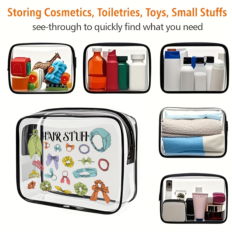 1pc Clear Makeup Bag Transpare - Women Bags For Airport review and price