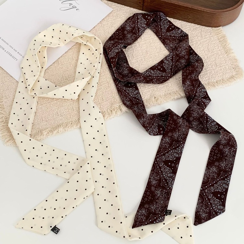 Long Polka Dot Skinny Scarf fo - Women'S Retro Bags review and price